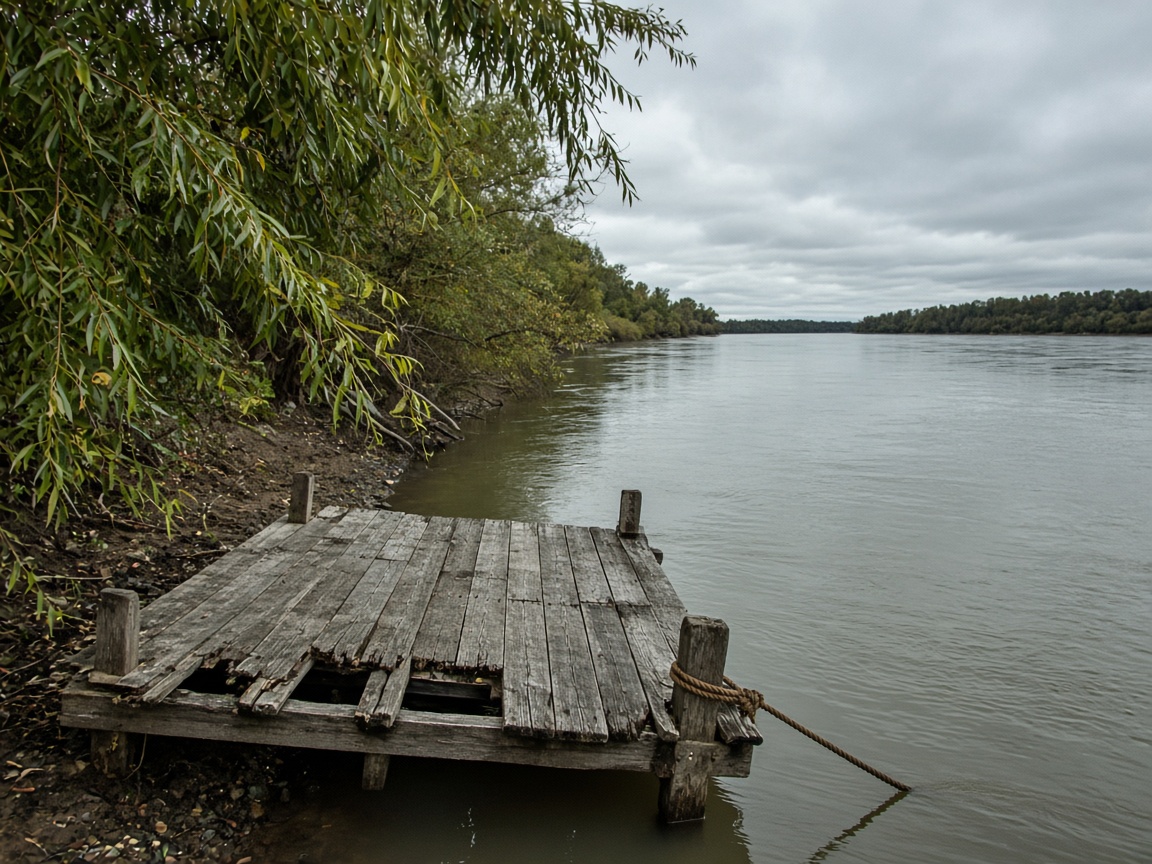 Левая пристань у Городищ